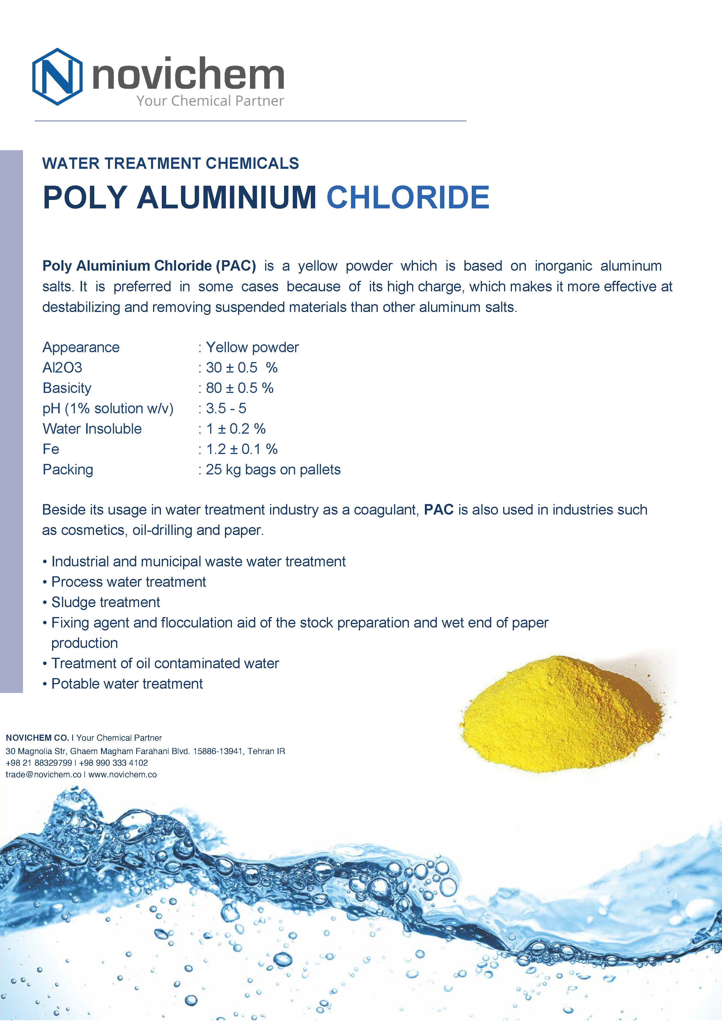 Poly Aluminium Chloride from Iran Poly Aluminium Chloride from Iran